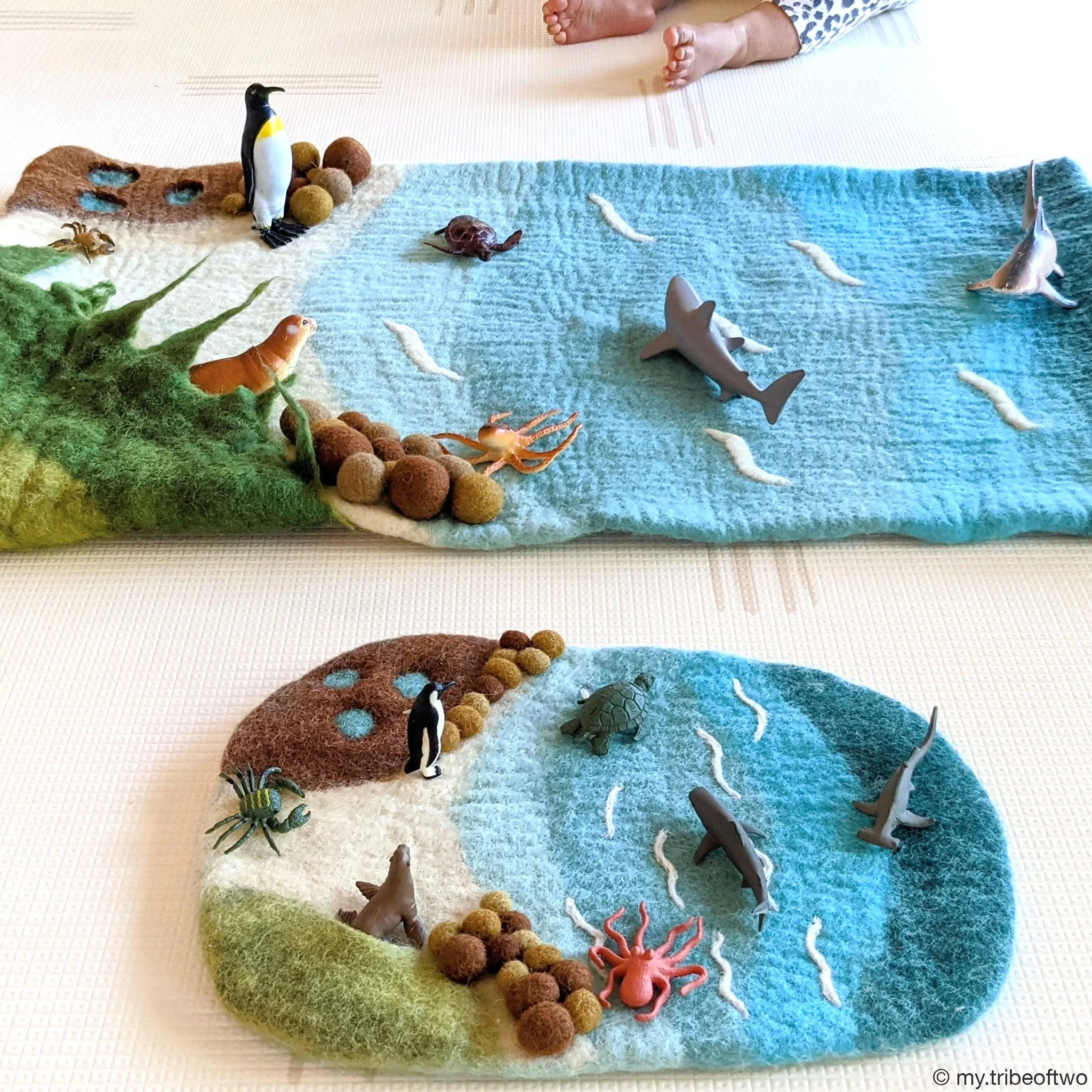 Tara Treasures: Sea and Rockpool Play Mat Playscape - Large - Image 7