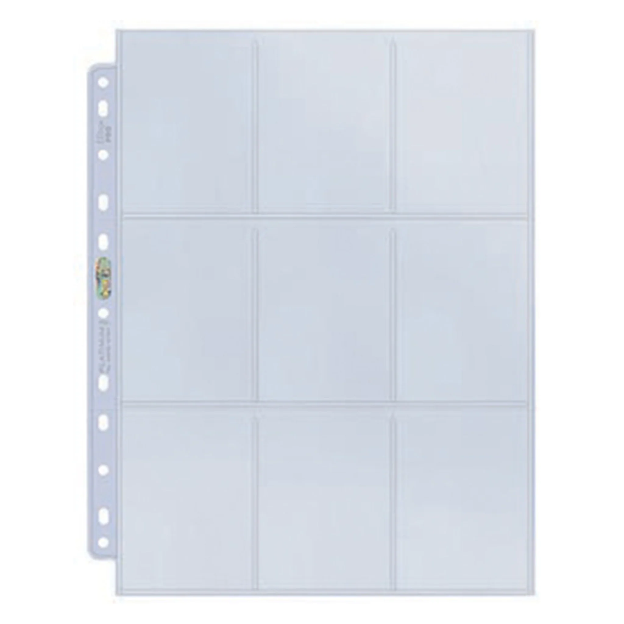 Ultra Pro 9 Pocket Platinum Page - 11-hole punched (single page)