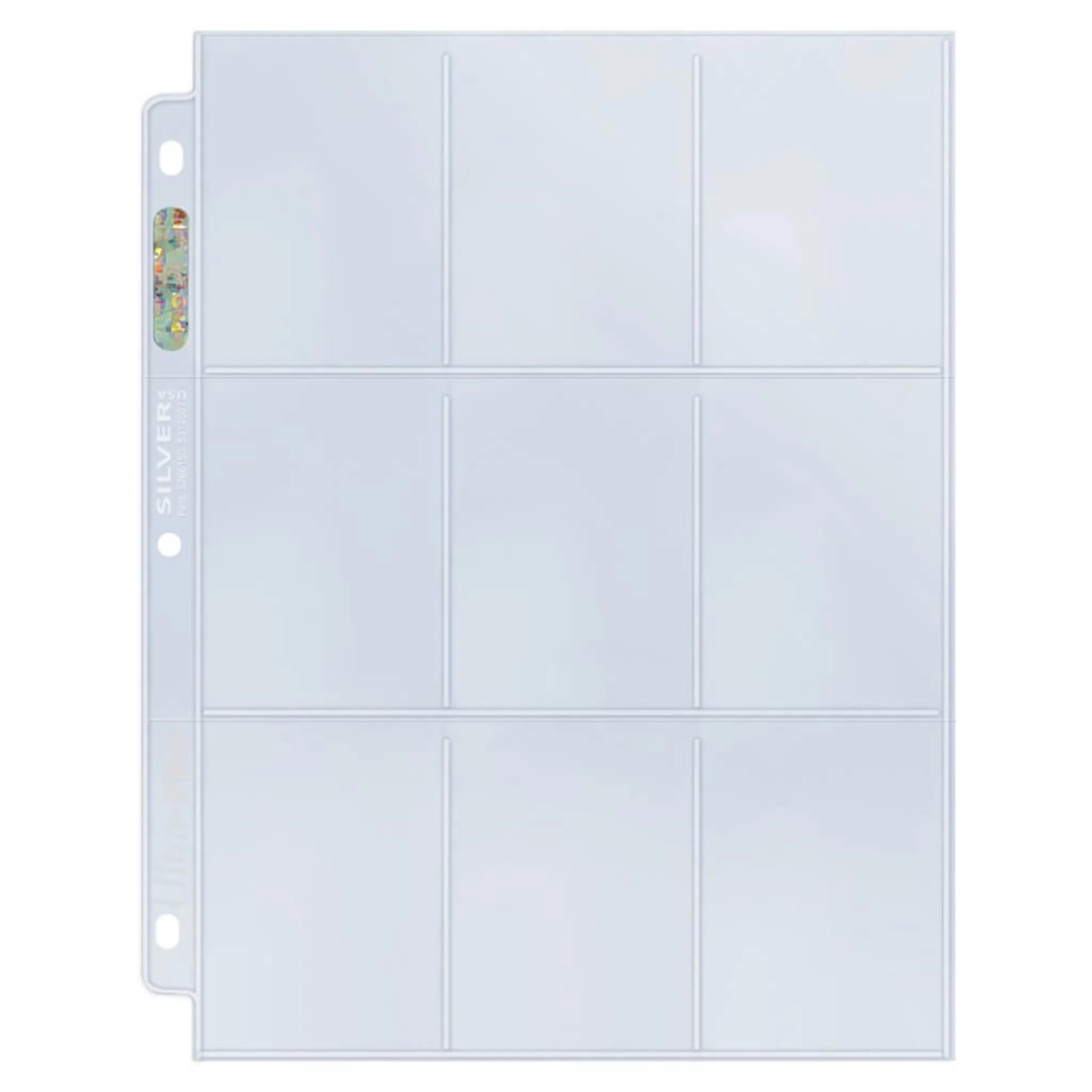 Ultra Pro 9 Pocket Silver Series Page - 3-hole punched (single page)