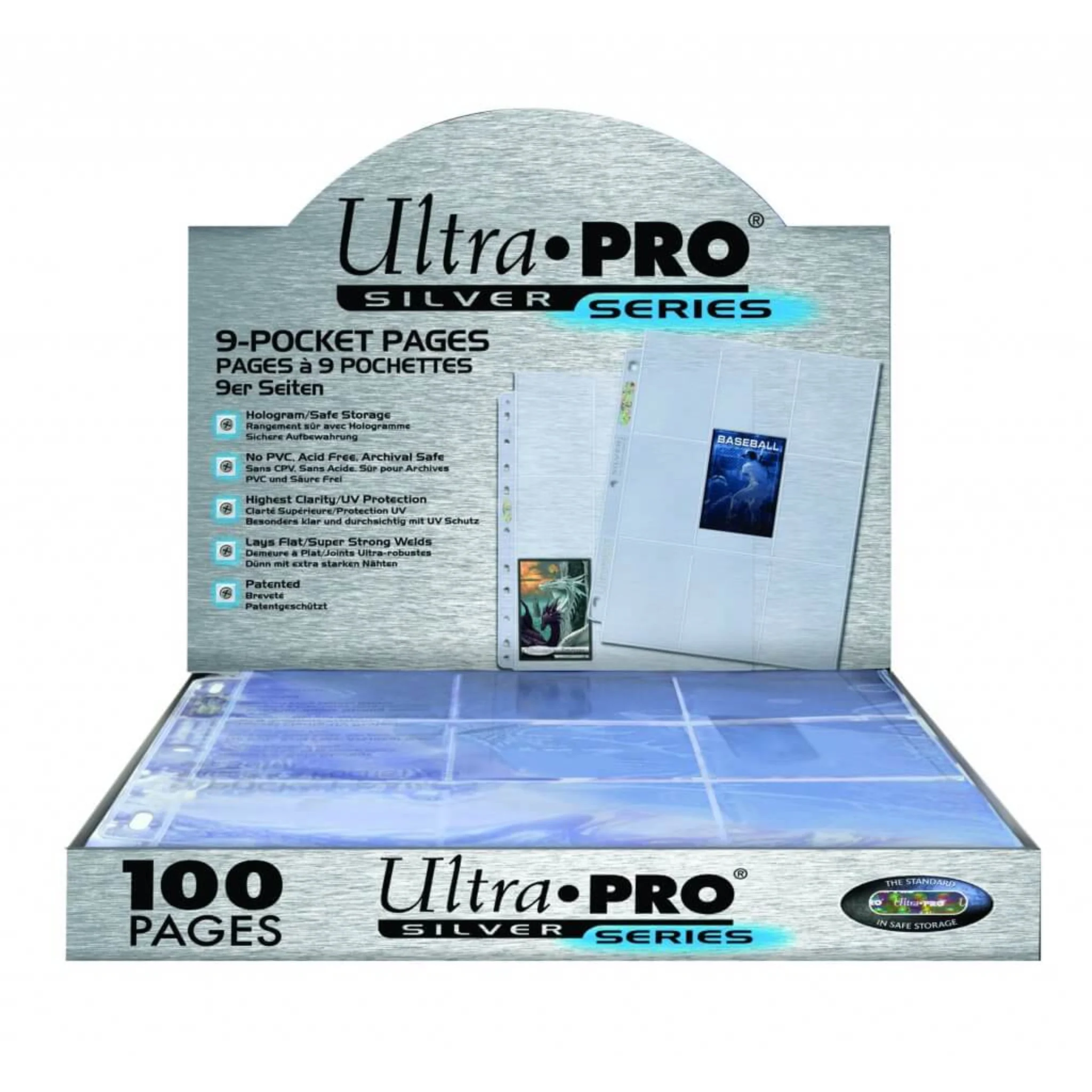 Ultra Pro 9 Pocket Silver Series Page - 3-hole punched (single page) - Image 2
